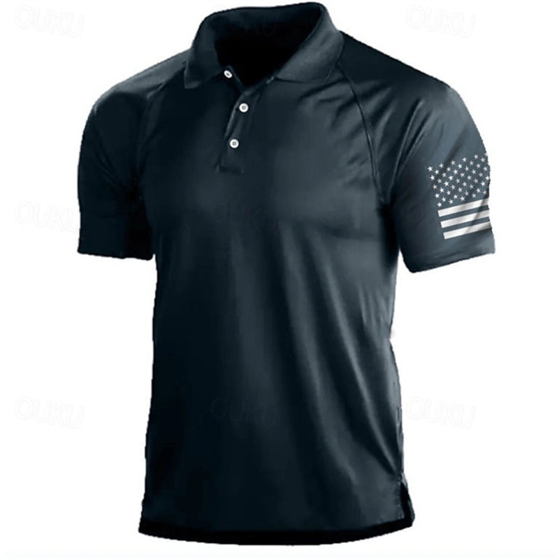 Golf Equipment Rental - Kaus Polo Pola Bendera AS Gambar