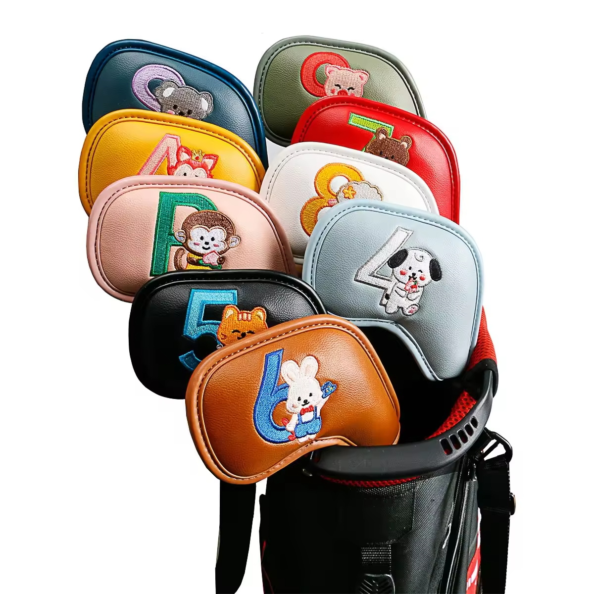 Golf Equipment Storage - 9 Buah Penutup Kepala Tongkat Golf