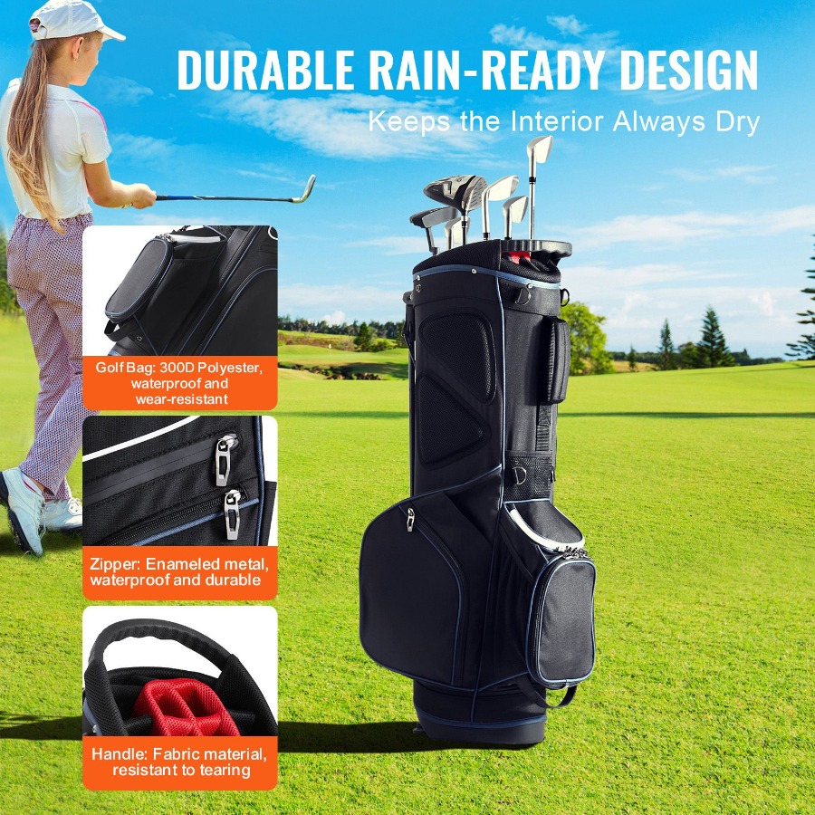 Tas Golf Cart dengan 14 Sekat  - Golf Bag Stand Cart ulasan dan harga
