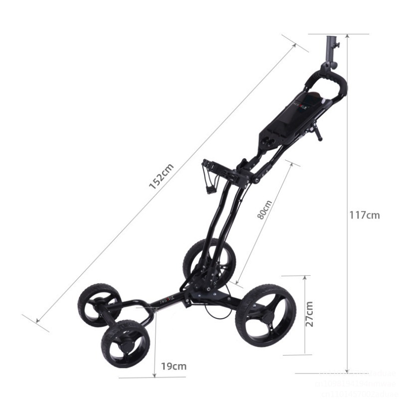 Troli Golf Lipat 3 Roda dengan - Golf Bag Stand Cart ulasan dan harga